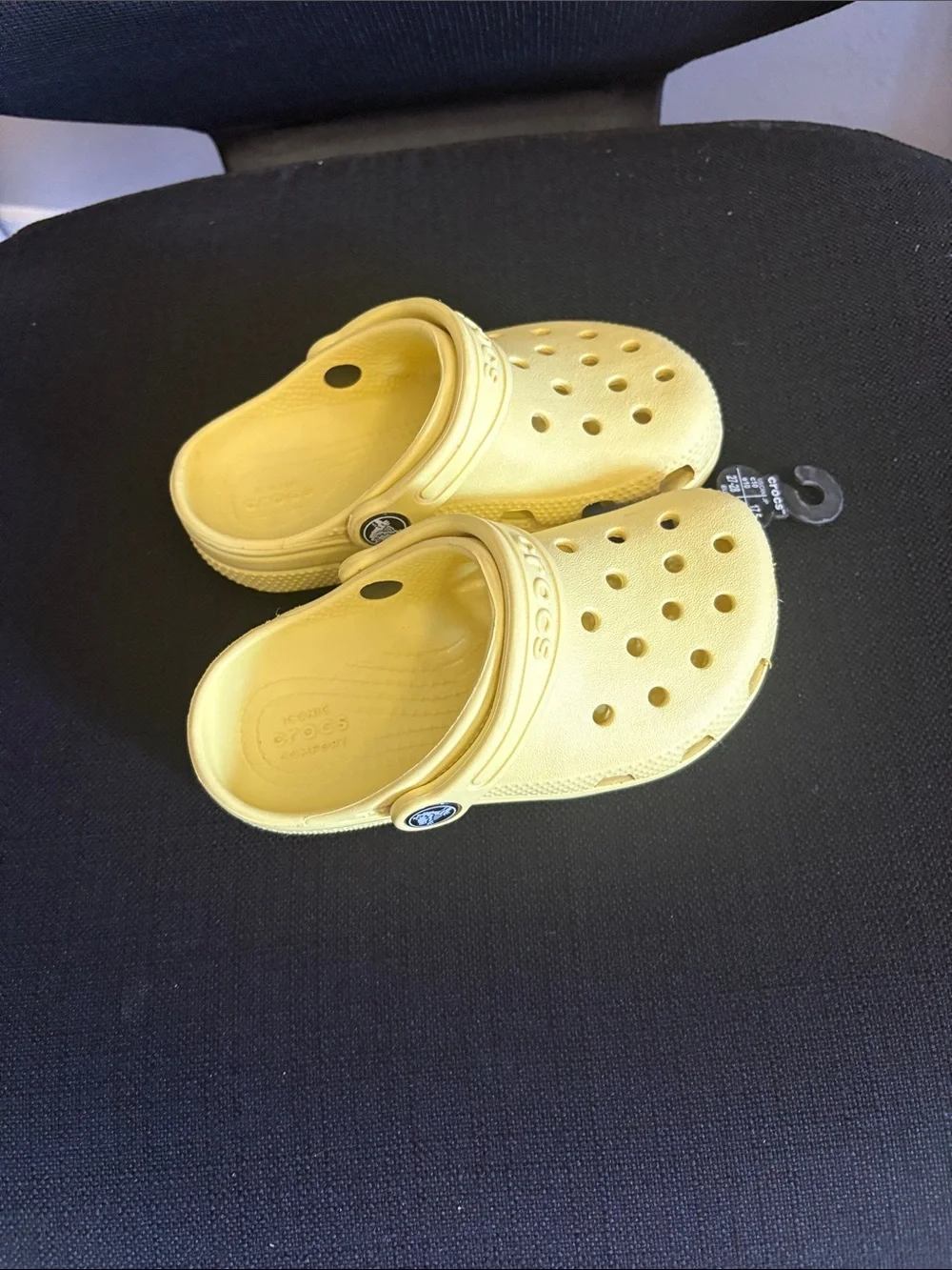 CROCS Kids Yellow Classic Clog with Heel Strap